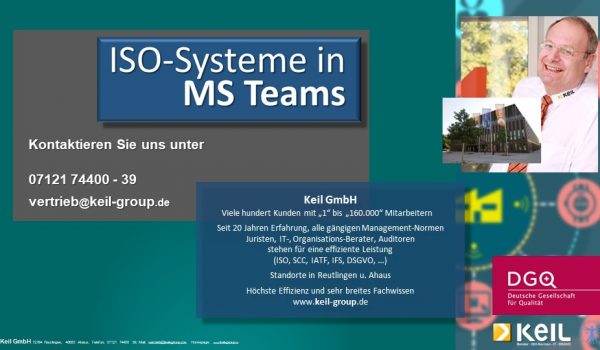 Eine Infografik zum Thema ISO Systemen in MS Teams